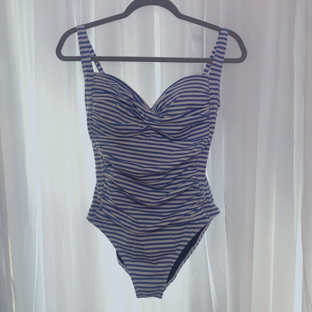 Striped One Piece Vintage Style Swimsuit